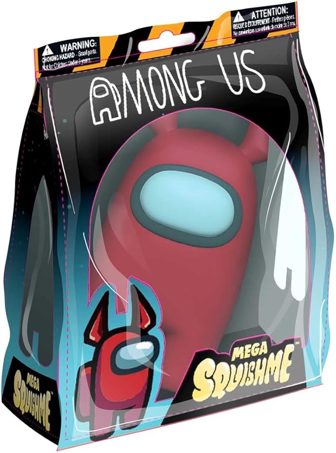 Among Us Mega SquishMe – Official Red Devil Squishy Toy – Large 7″ Stress Relief & Collectible Character