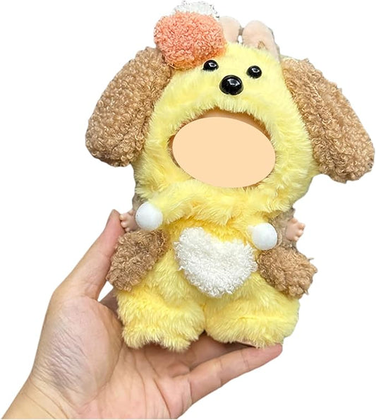 Yellow Dog Animals Clothes for Doll, Crochet Cloth Set for 17cm Dolls, Stylish Adorable Doll's Outfits Accessories