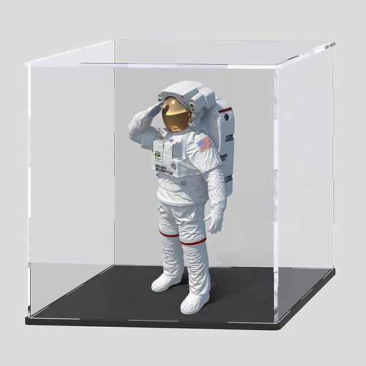 8 Inch Acrylic Display Case for Showcase, Clear Square Acrylic Box for Displaying Toys, Collectibles, Figures and Arts