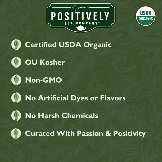 Organic Positively Tea Company, Strawberries and Cream, Green Tea, Loose Leaf, 4 Ounce