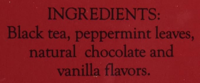 Harney and Sons Chocolate Mint, Flavored Black Tea - 20 Sachets per Tin (Pack of 2)