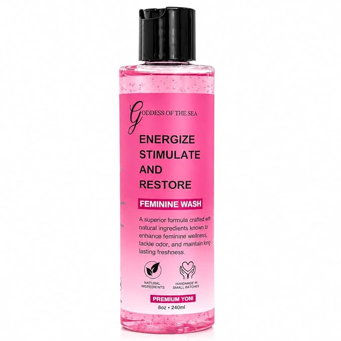 Premium Yoni Feminine Wash – pH Balance Minty Feminine Wash – Natural Ingredients Feminine Care Daily Wash Great for Odor, Discharge, Dryness, BV – 8oz Bottle