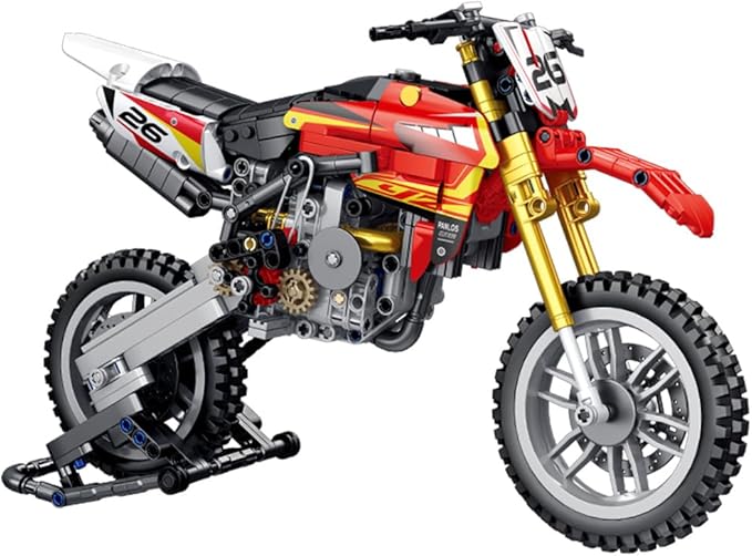 dOvOb Motorcycle YZ450 Model Building Blocks Set, 735 Pieces Bricks, MOC Racing Motorbike Toys as Gift for Kids or Adult