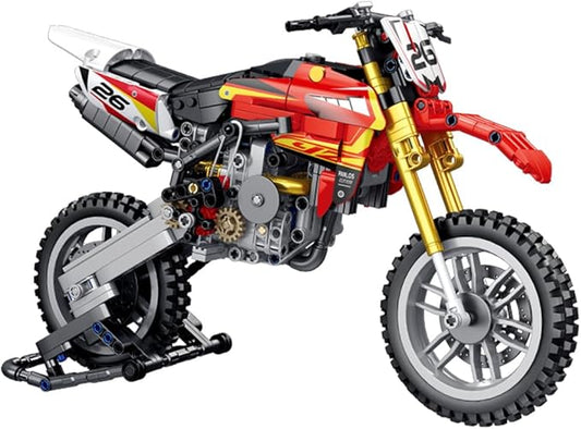 dOvOb Motorcycle YZ450 Model Building Blocks Set, 735 Pieces Bricks, MOC Racing Motorbike Toys as Gift for Kids or Adult