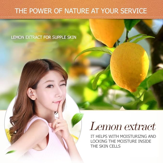 BIOAQUA 60PCS Eye Mask Lemon Essence Fruit Extract Moisturizing Lift Firming Anti-Aging Anti-Puffiness Dark Circles Skin Care 120ml
