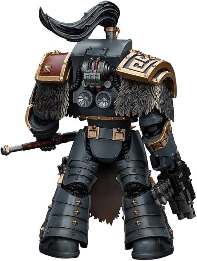 JOYTOY Warhammer 40K 1/18 Action Figure Space Wolves Varagyr Wolf Guard Squad Varagyr Terminator 3 The Horus Heresy 5.59 inch Collection Model