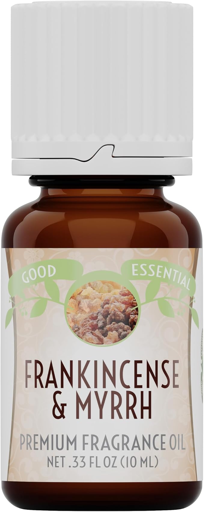 Good Essential Professional Frankincense & Myrrh Fragrance Oil, 10 ml (0.33 fl oz), Aromatherapy Scent for Candles, Soaps, Diffuser, Perfume - Frankincense & Myrrh Blend