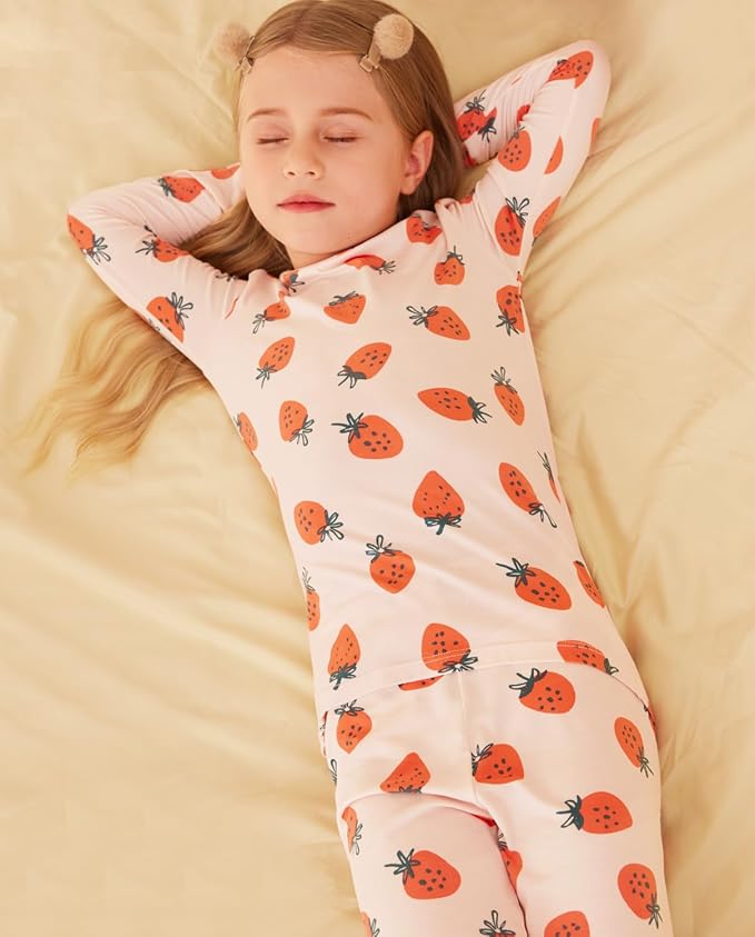 Bamboo Viscose Toddler Girls Kids Pajamas Unicorn Mermaid Pjs Long Sleeve Snug fit 12M-8Y 2pcs Soft Jammies