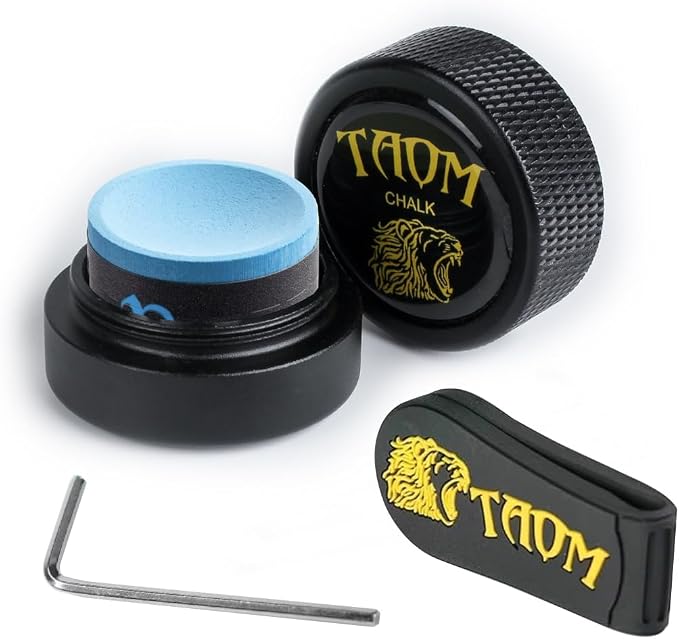 TAOM Pool Chalk Holder Round Shaped Practical Tool Billiards Accessories Magnetic Mini Chalk Tip Case Container Round Box Billiards