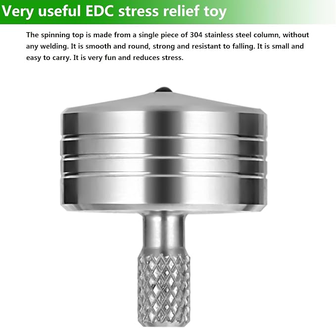 Stainless Steel Spinning Top, Precision Mini Desktop Gyroscope, Kill Time Reduce Stress ADHD Toys, Perfect Balance Gyro (Style 4)