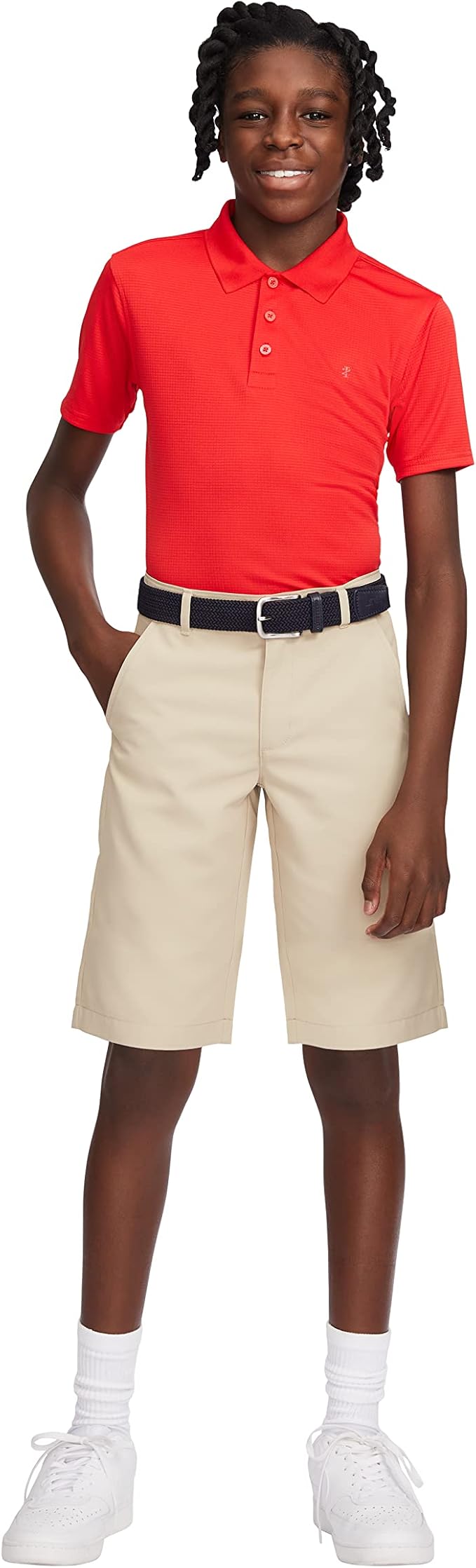Izod Boys' Performance Golf Swingflex Stretch Straight Fit Short