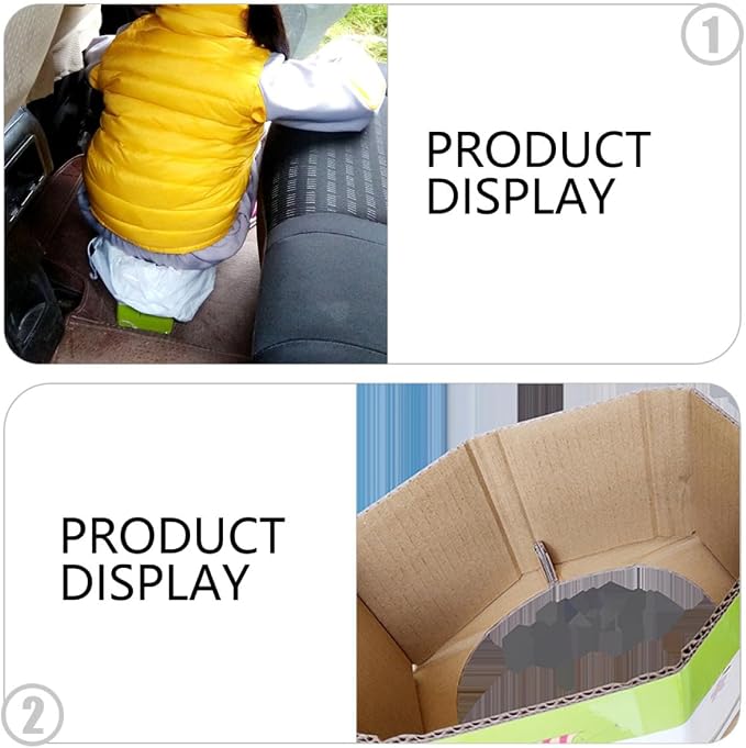FRCOLOR Portable Foldable Paper Toilet with Travel Potty Seat for Boy Girl Compact Portable Toilet for Outdoor and Car Use Practical Foldable Closestool for Travel Potty Training