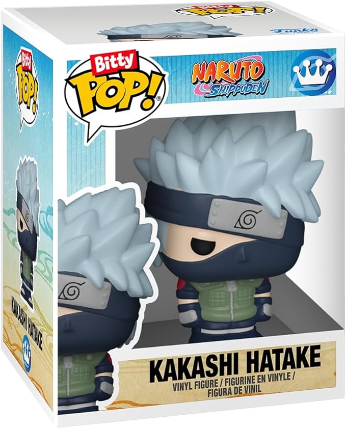 Funko Pop! Bitty: Naruto Shippuden - Kakashi, Sakura, Sasuke, and Chase Mini Figure - 0.9 Inch (2.2 Cm) - Anime Collectable - Gift Idea - Stackable Display Shelf Included
