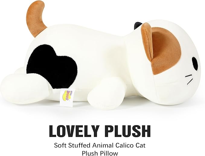 Onsoyours Original Calico Cat Plush 20 Inch Kitty Plushies Toy Kitten Stuffed Animal Soft Pillow Kawaii Plushie Gift for Kids & Adults (Calico Cat, 20")