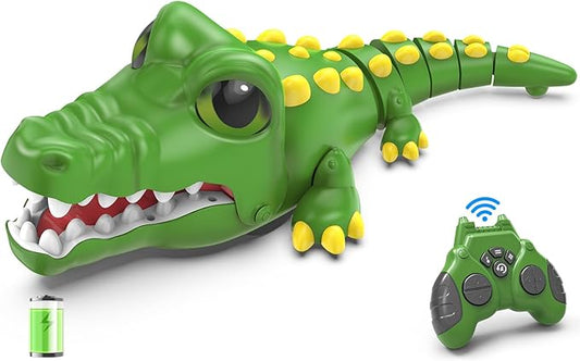Remote Control Crocodile Toy Car, [2025 NEW] Rechargeable 2.4GHz RC Alligator Robot with Realistic Biting Action, 3-in-1 Prank Game & Interactive Car - Fun Birthday Gift for Boys & Girls Ages 3-10