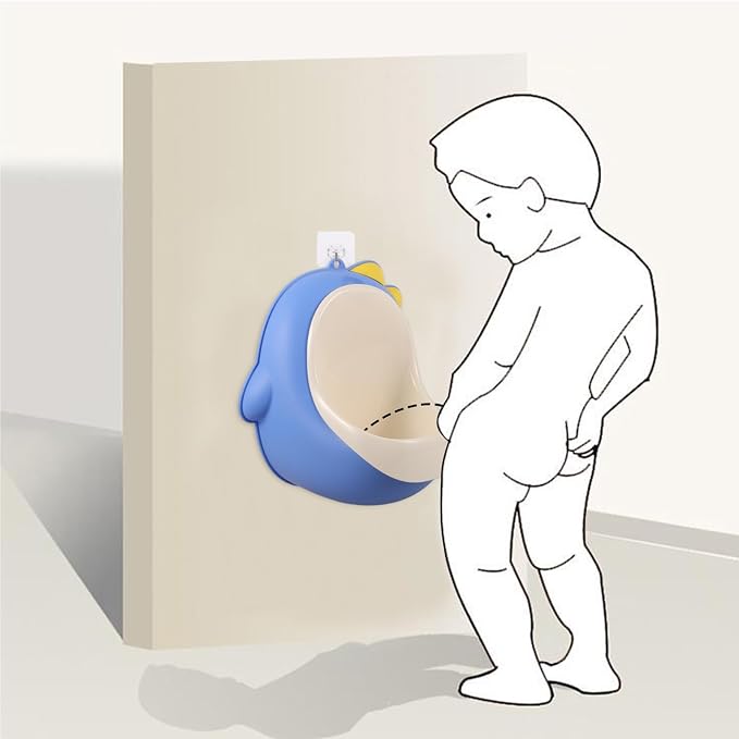 ibasenice Cartoon Dinosaur Training Urinal Wall-Mounted Boys Urinal for Potty Training Design Encourages Habits for Home Use and Travel