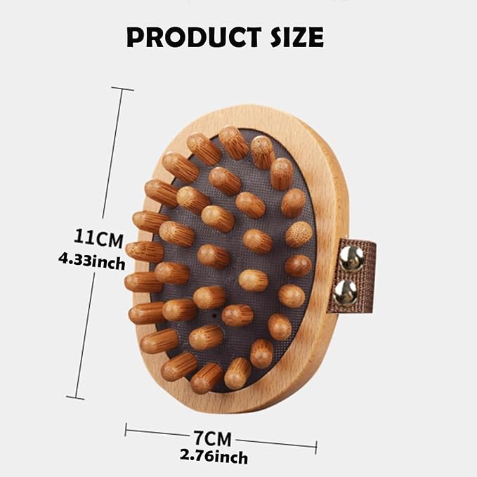 Fascia Massage Blaster Tool for Cellulite, Meridian Massage, Muscle Knots, Trigger Points, Cellulite Massager Tool for Body Tension Relief Promote Lymphatic Circulation Wood