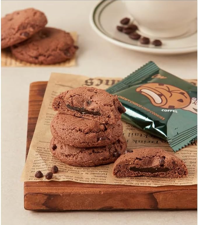 Gong Jooo MaMa CW(Chung Woo) Korean Chewy Filled Rice Cake Cookie Variety Gift Box (CHOCO COFFEE 10)