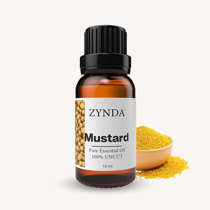 Mustard Oil - 100% Pure & Natural | Mustard Oil for Hair, Skin & Massage | Lab Tested Organic Essential Oils for Hair Growth & Eyebrows - 10ml