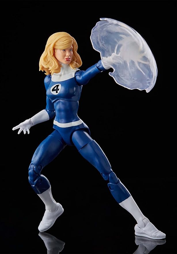 Marvel Legends Series Retro Fantastic Four Marvel's Invisible Woman 6-inch Action Figure Toy, Includes 3 Accessories , Blue