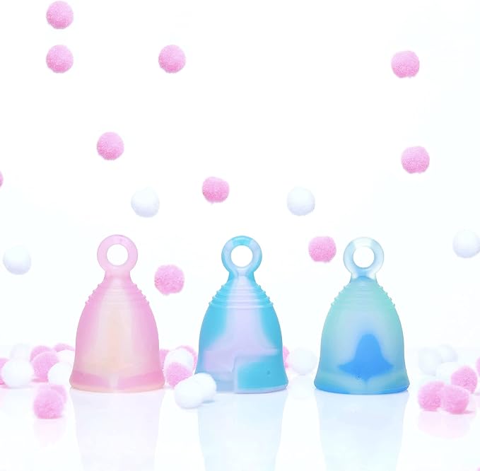 Peachlife Mini Ring Menstrual Cup – Small, Medium Firm | Easy Removal with Loop Pull Stem | Reusable Silicone Peachcup | Up to 10 Years of Leak-Proof Period Protection