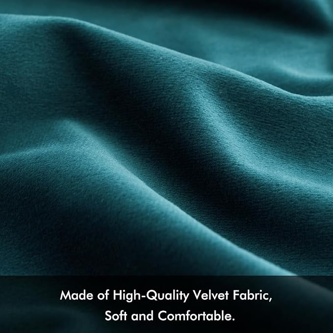 MIULEE Velvet Throw Pillow Covers 18x18 Inch Pack of 2 Teal | Soft Solid Decorative Pillow Covers, Modern Luxury Home Decor, for Couch Chair Sofa Bedroom Livingroom