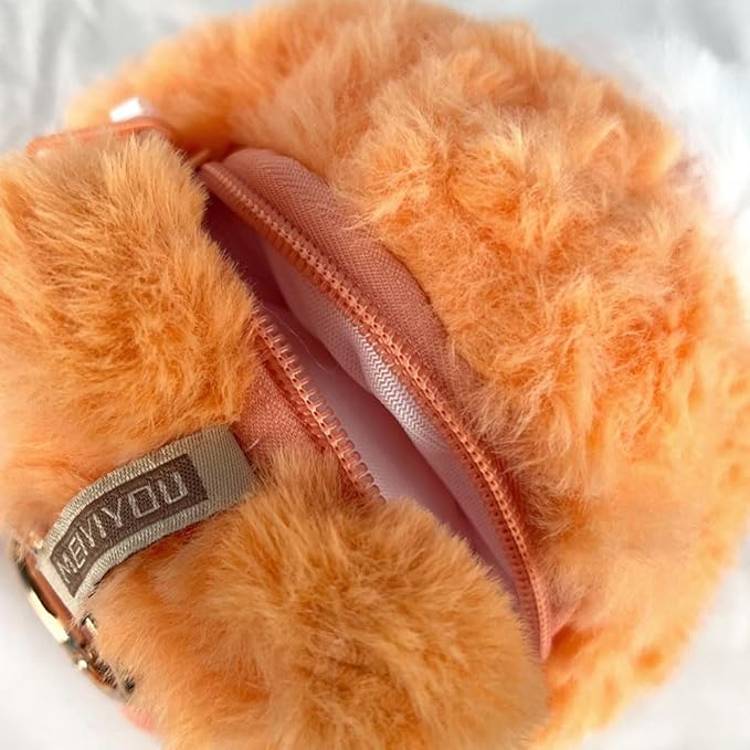 Plush Doll Purse, Plush Toy, Plush Pendant (Orange-Pink)