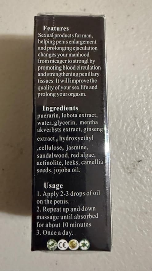 Crazylife Men Energy Essential Oil Sex Delay - Supplement Enlargement Massage Oils Permanent Thickening Growth Oil Performance Boost Strength 10ml (2)