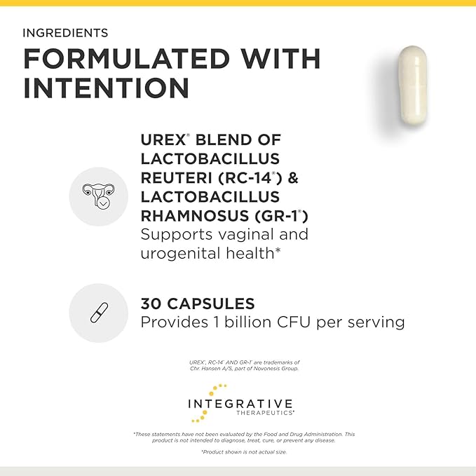 Integrative Therapeutics Pro-Flora Women’s Probiotic - Vaginal Health Probiotic*- Supports Urogenital Health in Women* - Convenient Daily Use - 30 Capsules (30 Capsules)