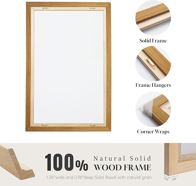 Large Framed Neutral Abstract Wall Art, Beige Minimalist Vertical Canvas Prints Paintings Artwork for Walls, Modern Wabi-Sabi Pictures Wall Decor for Hallway Living Room Bedroom Dining Room, 30x60 In