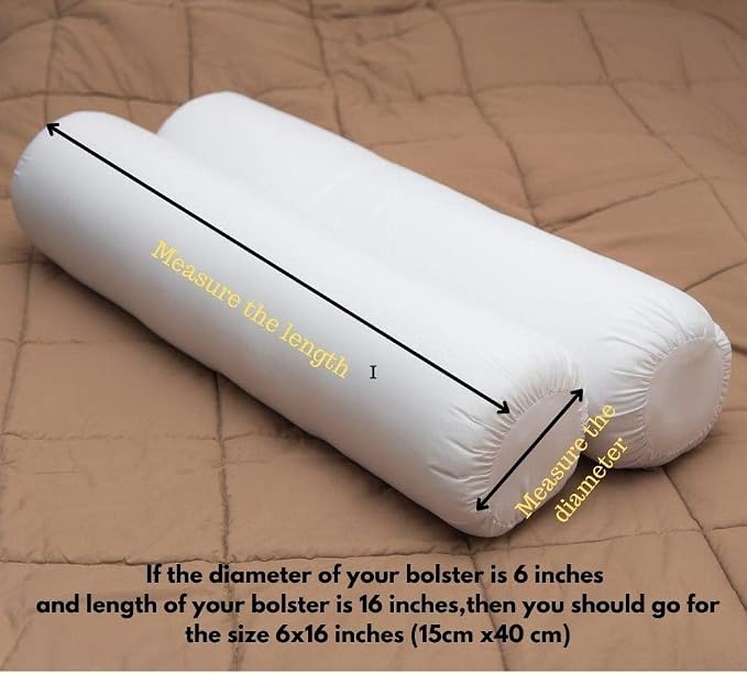 100% Cotton Bolster Pillow Cover 6" x 18" (15 x 45 cm) – Soft, Breathable & Durable Pillowcases – Ideal for Bedroom, Yoga & Lounge Décor,Ink Blue