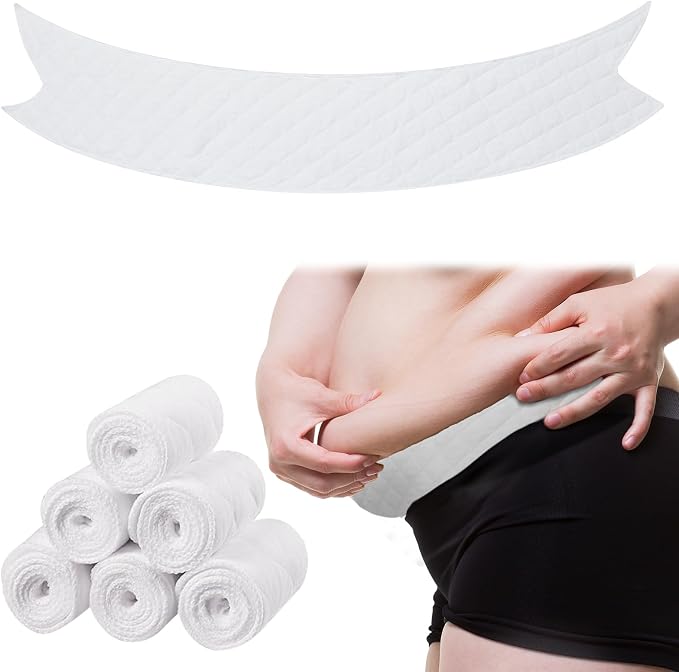 6 Pcs Cotton Tummy Liners for Skin Folds, Under Belly Sweat Liners for Sweat Rash, Cloth for Sweat Absorbing