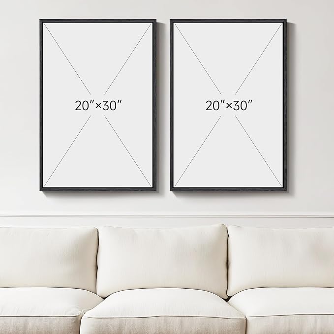 Large Framed Modern Abstract Wall Art Set of 2, Canvas Prints Paintings Artwork for Walls, Black White Grey Gold Pictures Wall Decor for Living Room, Dining Room, Bedroom, and Office