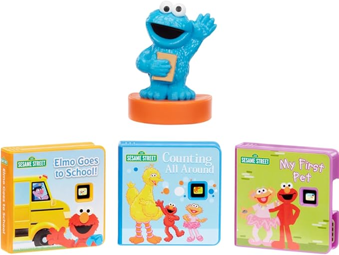 Little Tikes Story Dream Machine Sesame Street Cookie Monster & Friends Story Collection, Storytime, Books, Audio Play Character, Gift and Toy for Toddlers and Kids Girls Boys Ages 3+