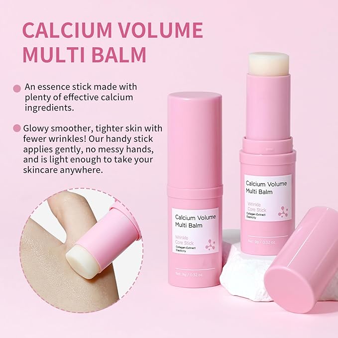 Hydrating Multi Eye Balm Stick, All-in-One Hydrating Lip Balm Firming eye balm Stick Neck Cream Make Up Base, Reduce Wrinkle Vegan & Cruelty-Free Under Eye Balm