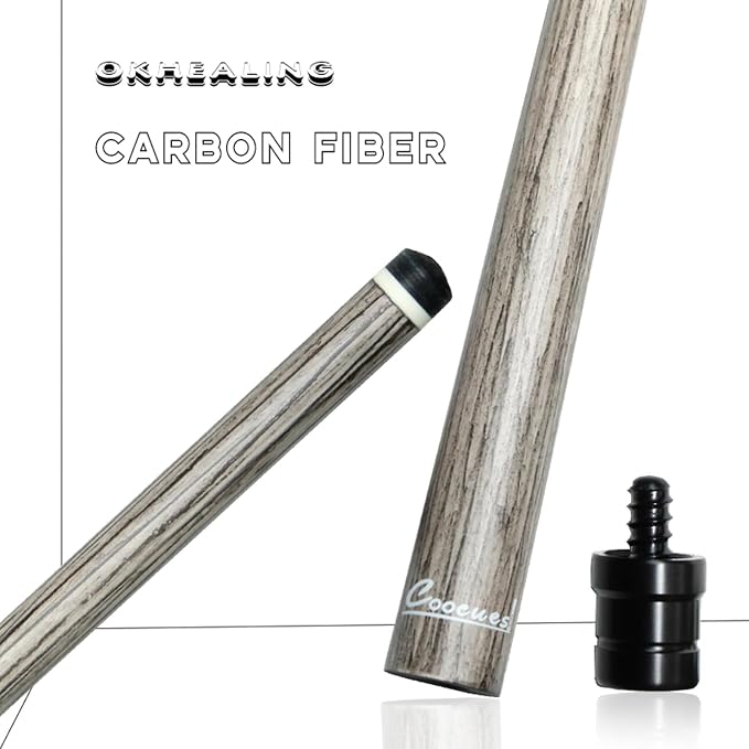 100% Carbon Fiber Shaft, Black Technology Shaft of Pool Cue Front Part for Billiard Play/Break/Snooker Cue Shaft with Foam- 737 mm,745mm,765mm