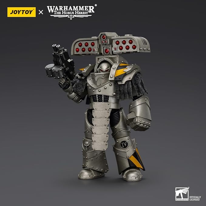 JOYTOY 1/18 Action Figures - Warhammer The Horus Heresy Iron Warriors Tyrant Siege Master Terminator with Rocket Launcher - 5‘’,Highly Posable Collectible Model Ages 15+