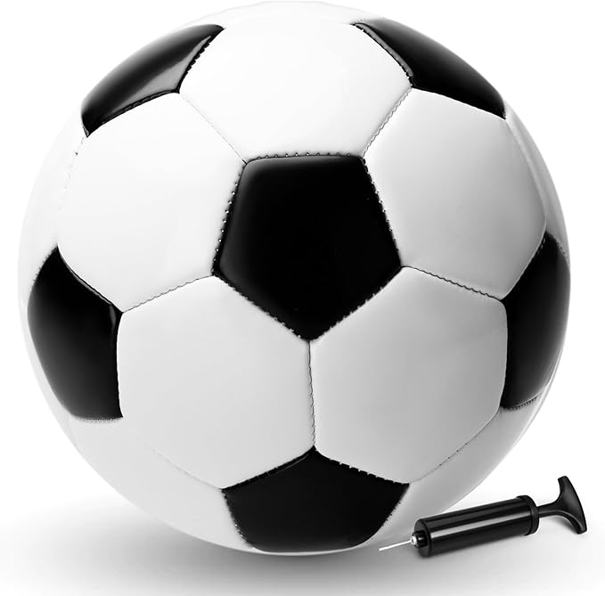 Soccer Ball Size 2 Size 3 Size 4 Size 5 with Pump Deflated - Single, 2 or 3 Pack Official Size & Weight Training Ball - Operation Christmas Child Shoebox - Gift for Toddler Kids Boys Girls Youth Adult