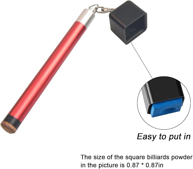 LAKE OF FIRE Pool Cue Chalk Holder – 2-in-1 Billiard Accessory with Pool Chalk Holder & Cue Tip Tool
