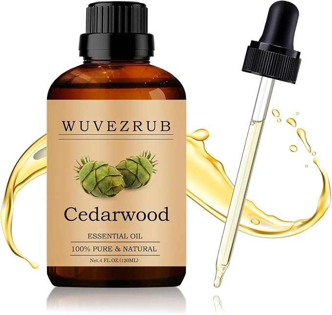 Cedarwood Essential Oil 120ML - 100% Pure and Natural Oils for Aromatherapy Diffuser - 4 Fl Oz/Cedarwood