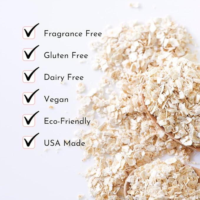 Oatmeal Baby Bath Powder by Irene Organics with Colloidal Oatmeal for Treatment of Eczema, Diaper Rash, Dry Skin and Irritation, Moisturizes and Soothes Baby’s Skin, 2 Pack