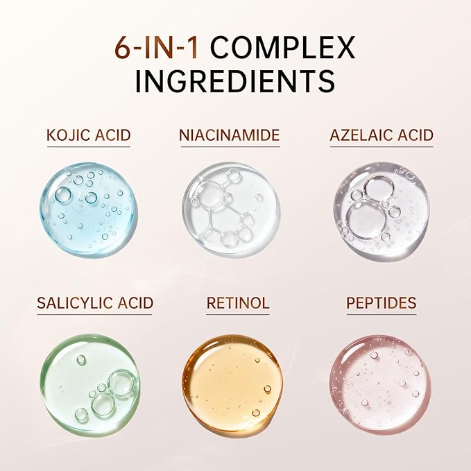 BOLI Kojic Acid Eye Cream, Salicylic acid Niacinamide Peptides for Puffy Bags Fine Lines Dark Circles, Under Eye Cream (1.05 oz)
