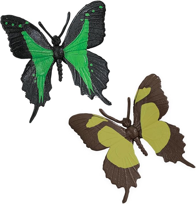 Safari Ltd. Butterflies TOOB - Figurines of Red Glider, Swallowtail, Orange & White Sulphur, Evenus Regalis, Papilio Garleppi & More - Educational Toy Figures For Boys, Girls & Kids Ages 3+