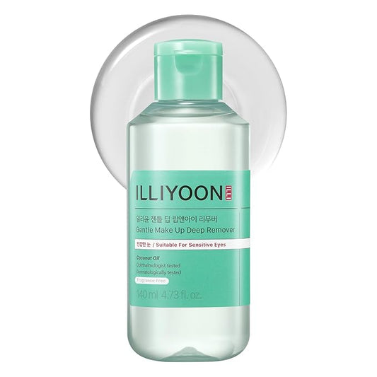 Illiyoon Gentle Deep Eye Makeup Remover | for Waterproof Mascara, Lipstick, Eyeliner, Non-Greasy 2-Phase Oil & Water Formula, Ophthalmologist Tested, Vegan, Korean Skin Care, 4.73 fl.oz.
