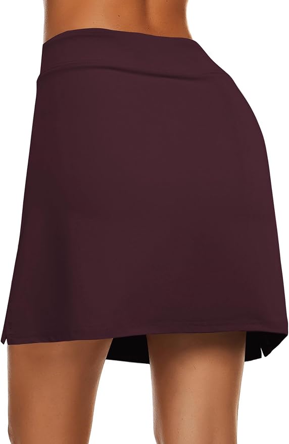 Ekouaer Women's Active Performance Skort Lightweight Skirt for Golf Tennis | Built-in Shorts, A Line, High Waisted, Tummy Control, Pickleball, Running, Workout, Sports, Skorts for Woman