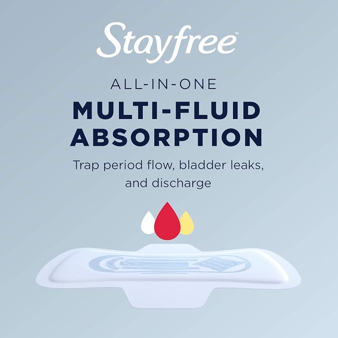 Stayfree Ultra Thin Super Long Pads with Wings For Women, Reliable Protection and Absorbency of Feminine Moisture, Leaks and Periods, 32 count (Pack of 2)