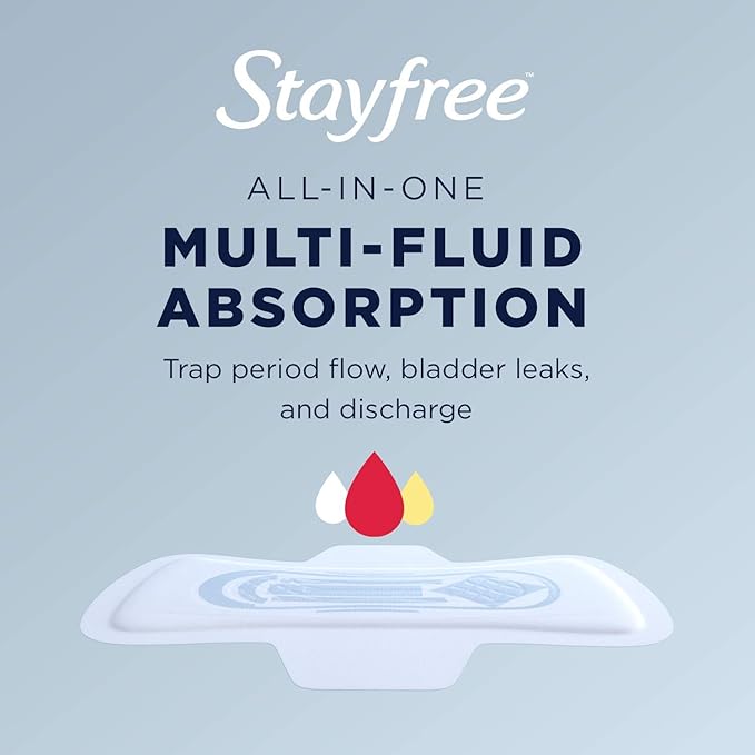 Stayfree Maxi Pads, 144 Count, Extra Heavy Absorbency, Wingless | Super Long | Unscented | Disposable