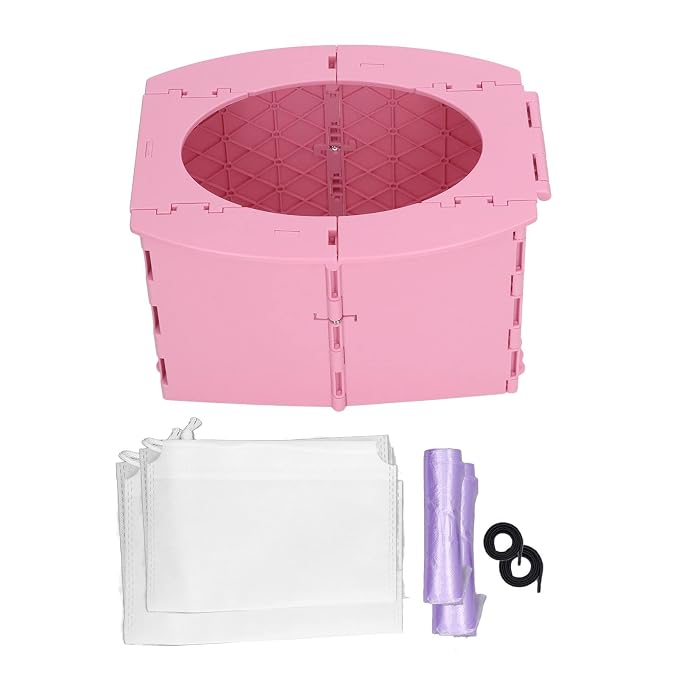 RiToEasysports Travel Potty,Portable and Foldable Toilet for Kids Boys Girls for Car, Camping, Outdoor, Indoor (Pink)