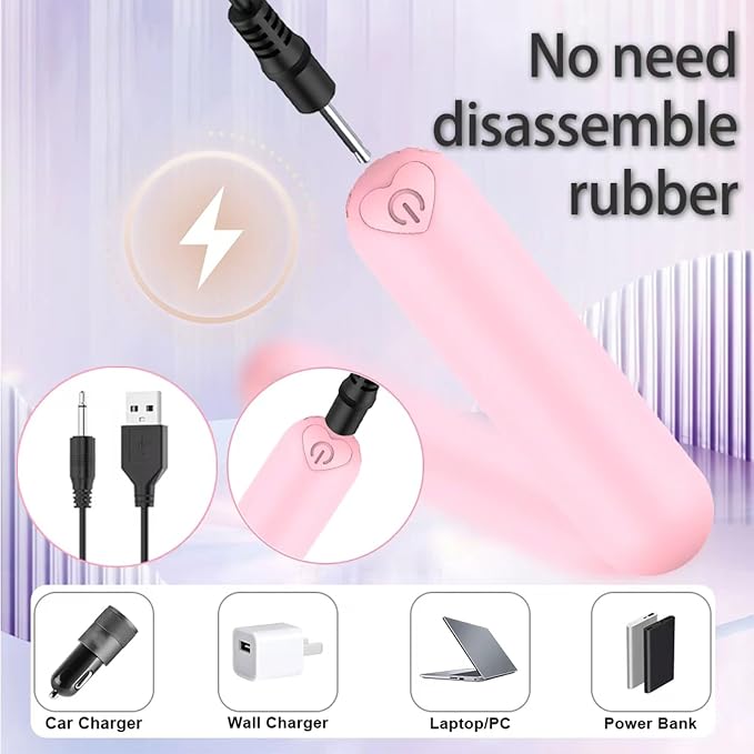 Mini Handheld Electric Back Massager Waterproof Quite Massager, Portable Massager for Back Neck Shoulder Body,Pink