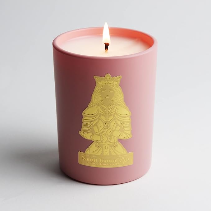 SAINT Joan of Arc Scented Candle with Prayer and Prayer Coin | Saint of Fearless Women - Soy Coconut Aromatherapy Candle with 80 Hour Burn Time, Special Edition